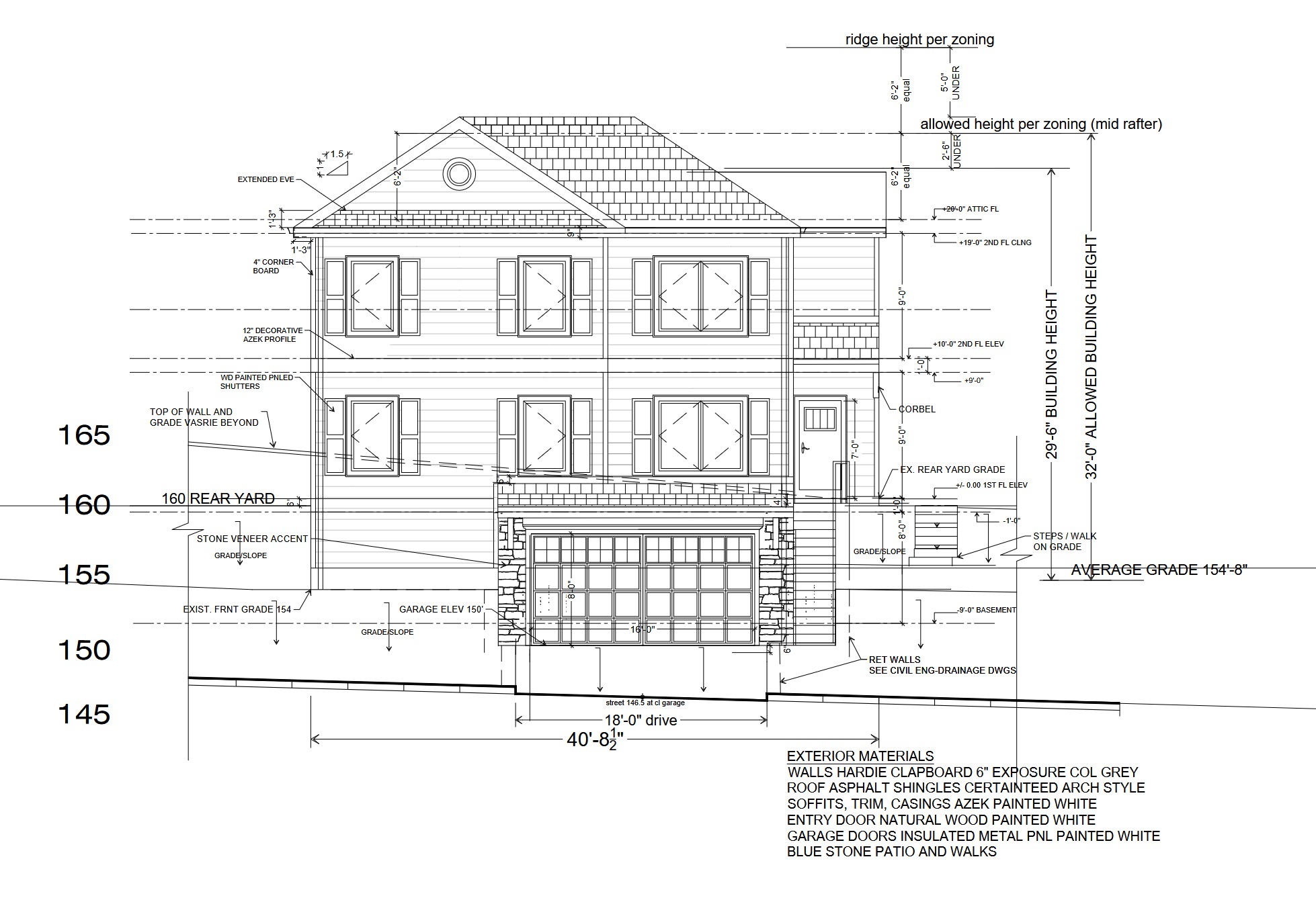 Front elevation rendering of the proposed 0 Spier house