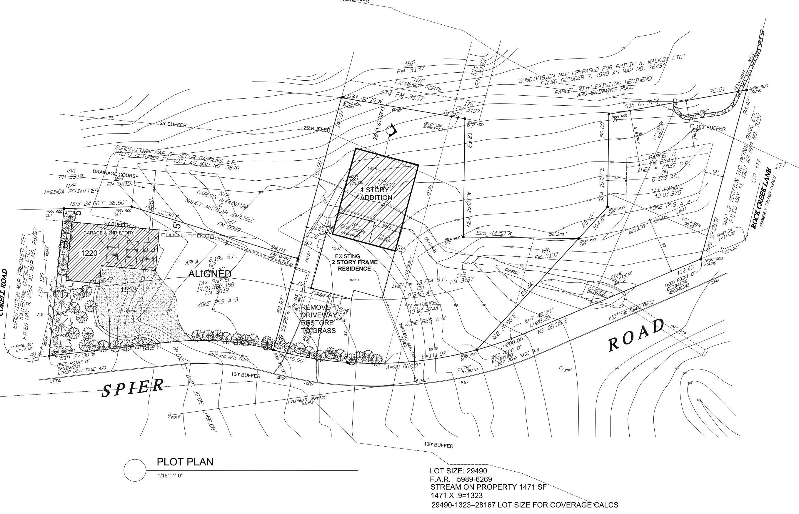 2022 developer plan for 111 Spier showing 0 Spier lot unchanged