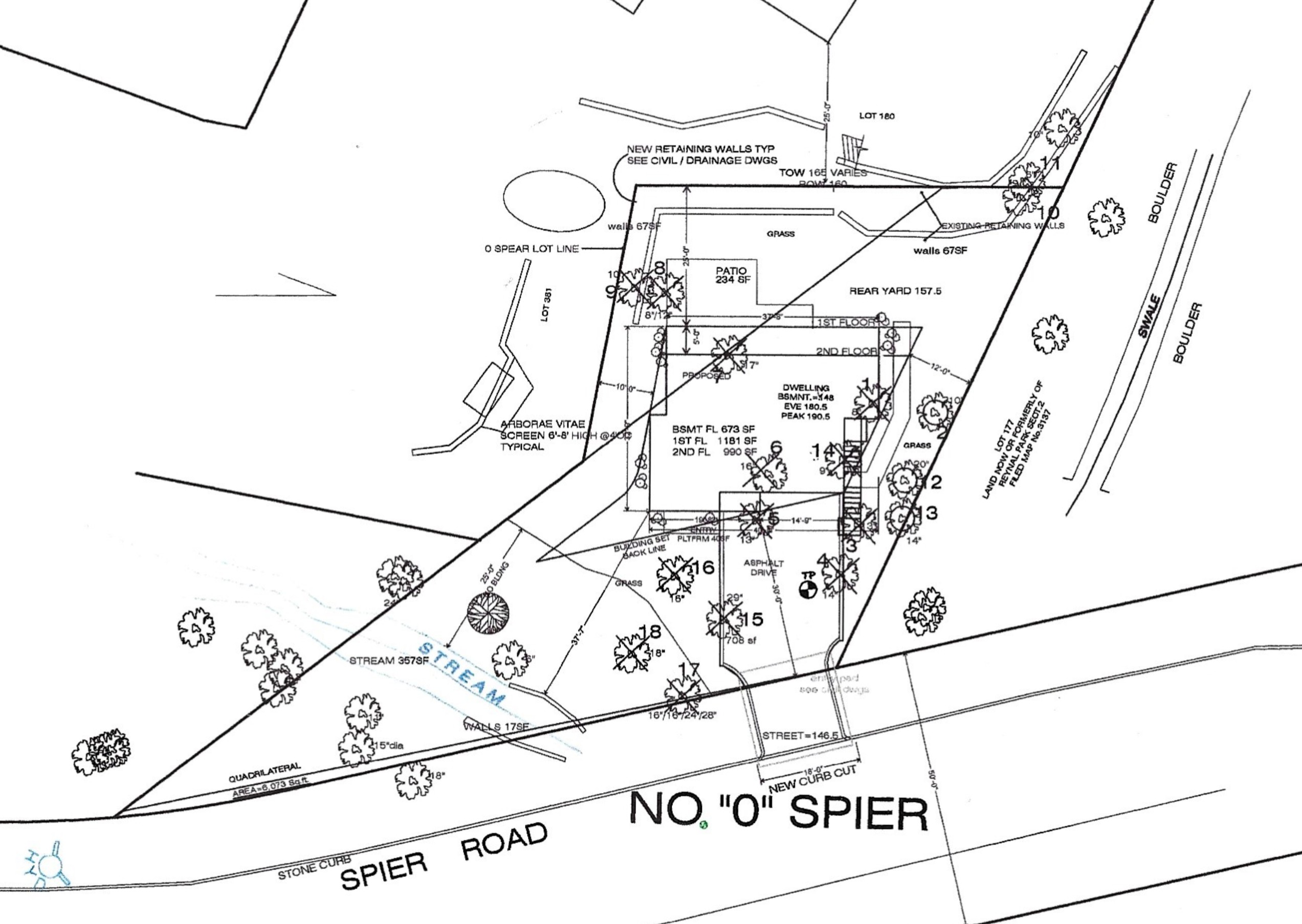Large trees marked for removal